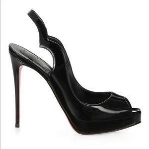 Christian Louboutin Hot Chic 120 Patent Leather Slingback Pumps
